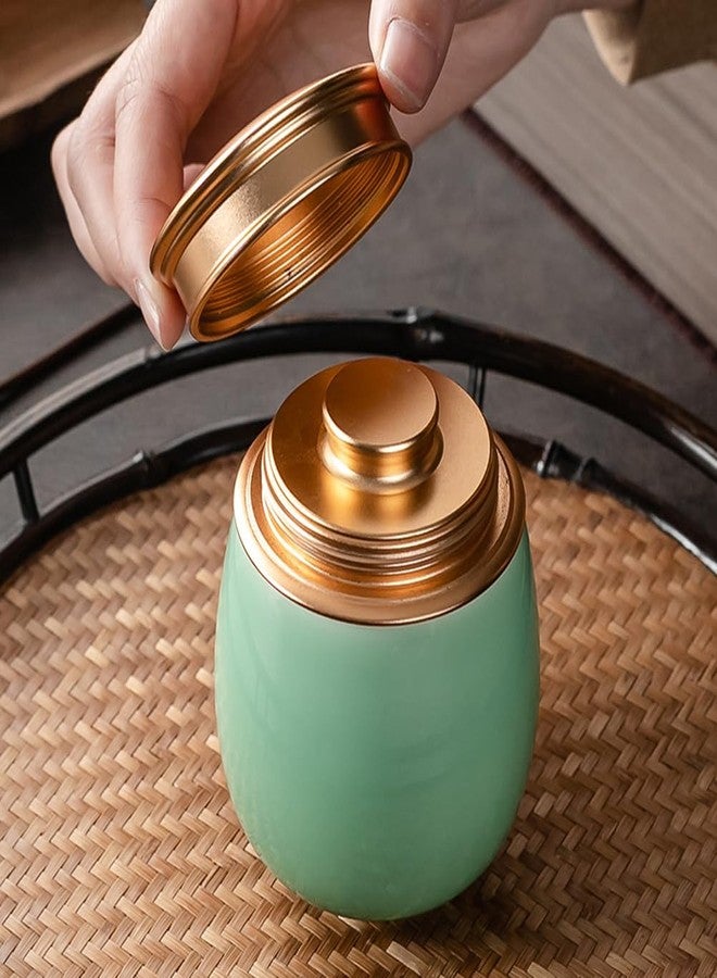Alipis Ceramic Tea Pot 3.8 Inch Airtight Kitchen Canister for Sugar Coffee Tea Spice Storage and Organization - Image 3