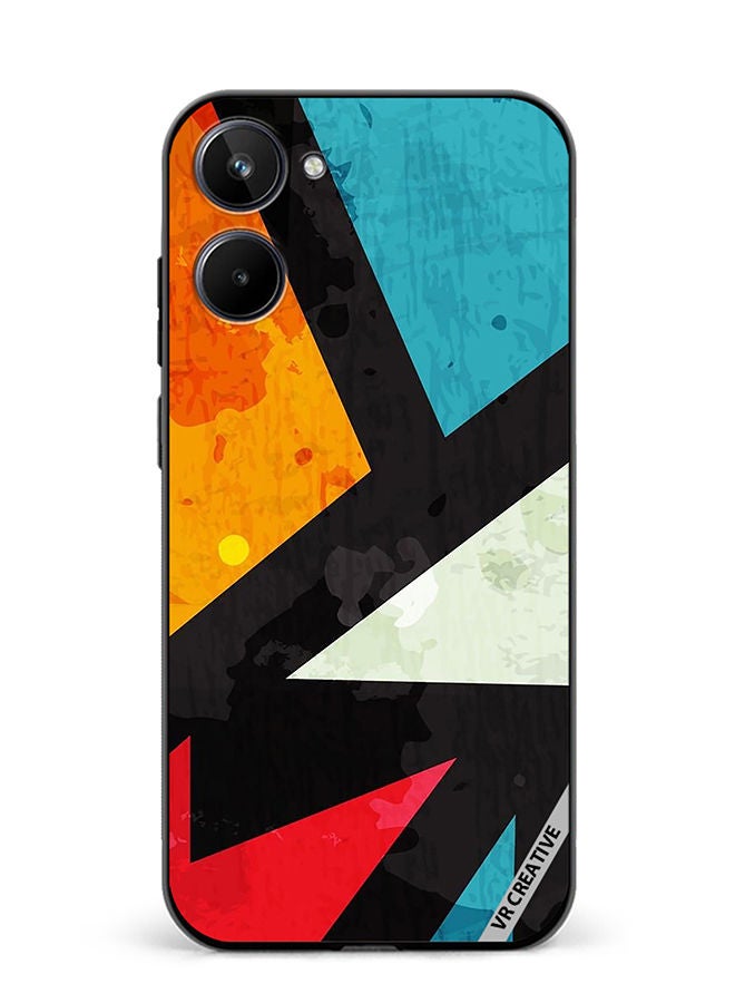 VR CREATIVE Protective Case Cover For Realme 10 Abstract Design Multicolour - Image 1