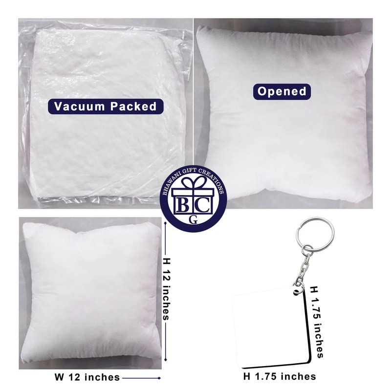 BHAWANI GIFT CREATIONS Bhawani Gift 1st Happy Anniversary Personalized CushionPillow and KeyChain Designed for Your Loved Ones for Your Girlfriend and Wife - Image 5