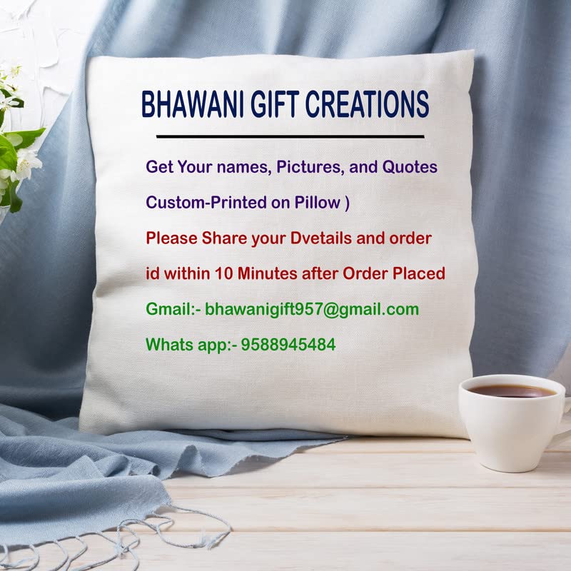 BHAWANI GIFT CREATIONS Bhawani Gift 1st Happy Anniversary Personalized CushionPillow and KeyChain Designed for Your Loved Ones for Your Girlfriend and Wife - Image 4