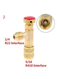 RATSAW 2 Pack Refrigerant Safety Valves for R410a and R22 Air Conditioning  Liquid Safety Valves with 1/4" Adapter for Refrigerant Filling  - Image 5