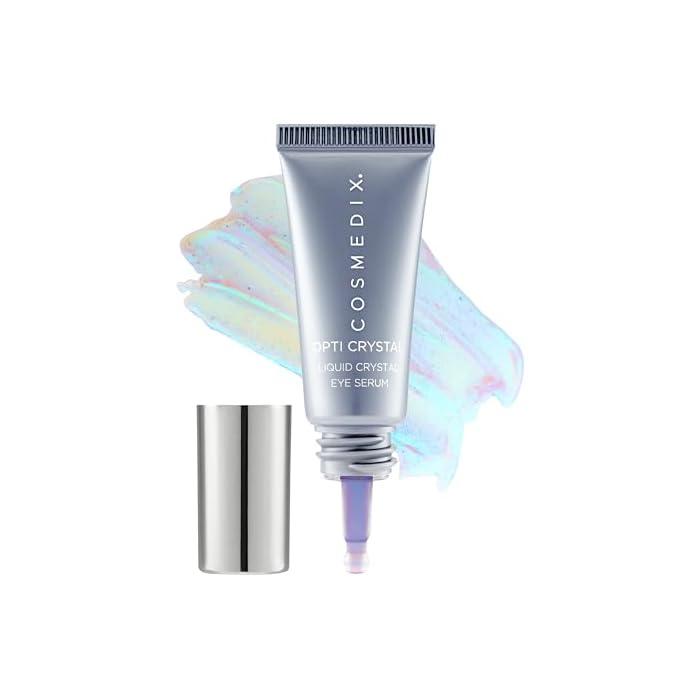 COSMEDIX Under Eye Serum for Dark Circles & Puffiness, Opti Crystal - Lifting & Firming Liquid Serum for Fine Lines & Wrinkles - Brightening, Moisturizing, & Hydrating Anti Aging Eye Puffy Bags Serum