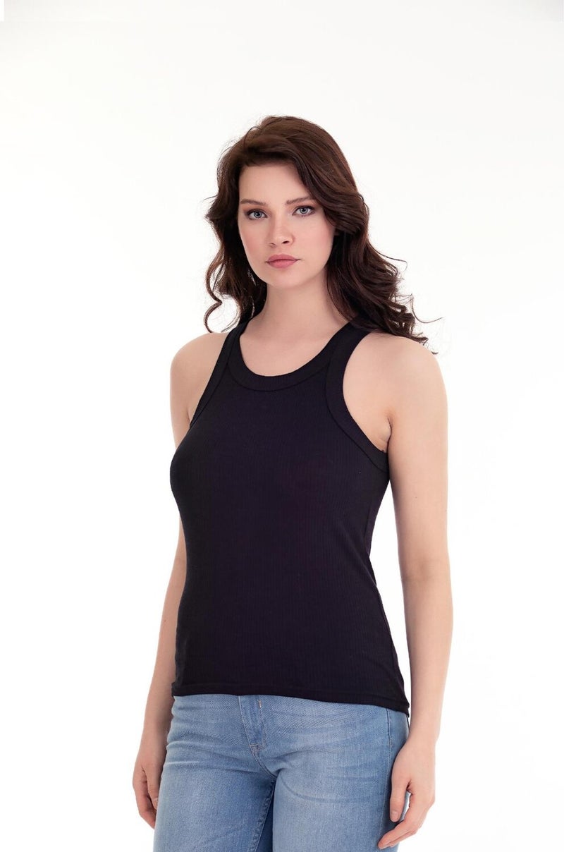 Sensu Women's Thick Strappy Camisole Basic Undershirt - ATL3001 GRAY  - Image 5