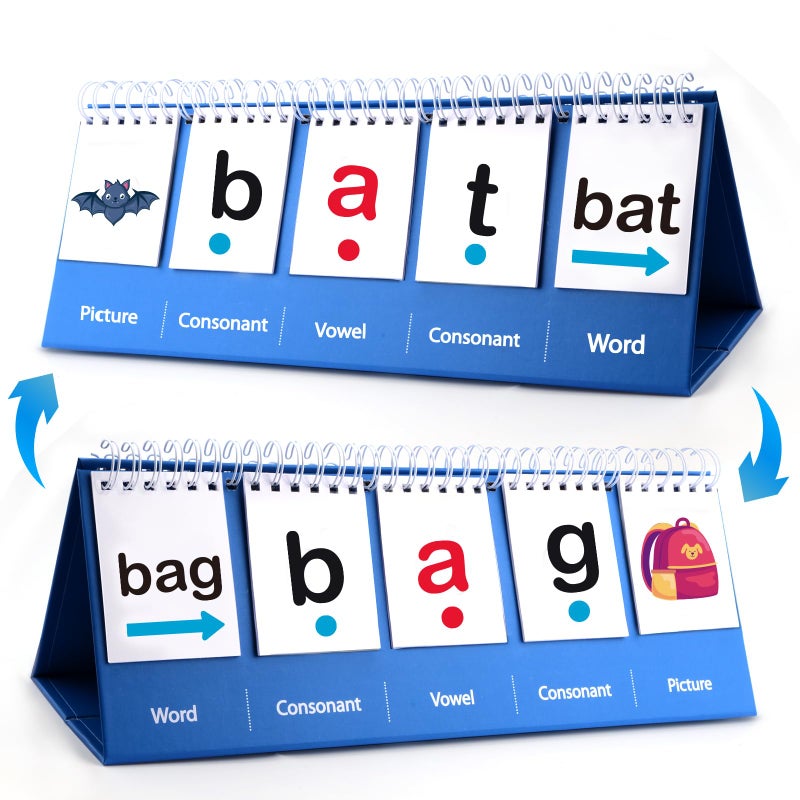 Coosilion CVC Word GamesPhonics Games Sight Words Flash Cards Kindergarten Preschool Kindergarten 1st 2nd Grade Classroom Must Haves Speech Therapy Toys for Toddler Special Education Toys Spelling Games - Image 3
