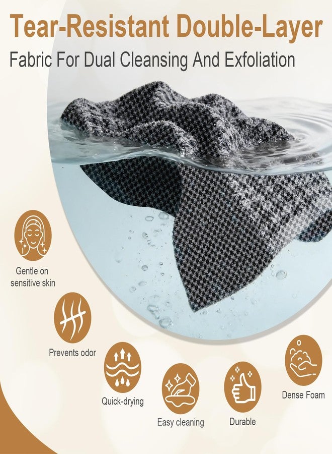 BSpecter Alorin Towel, Alorin's Exfoliating Shower Towel, Exfoliating Skin Bath Towel, Premium Scrub Wash Cloth for Body Face, Exfoliating Washcloth for Men and Woman (Black) - Image 3