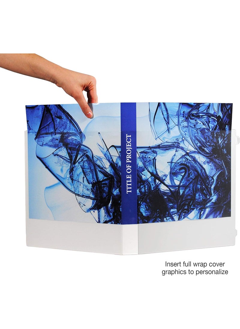 UniKeep Unikeep 3 Ring Binder  Clear  Case View Binder  15 Inch Spine  Metal Rings  with Clear Outer Overlay  3 Pack of Binders  - Image 4