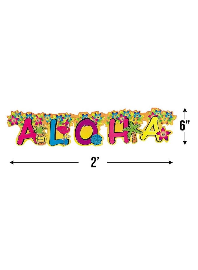 Fun Express Aloha Jointed Banner - Party Decor - 1 Piece - Image 3