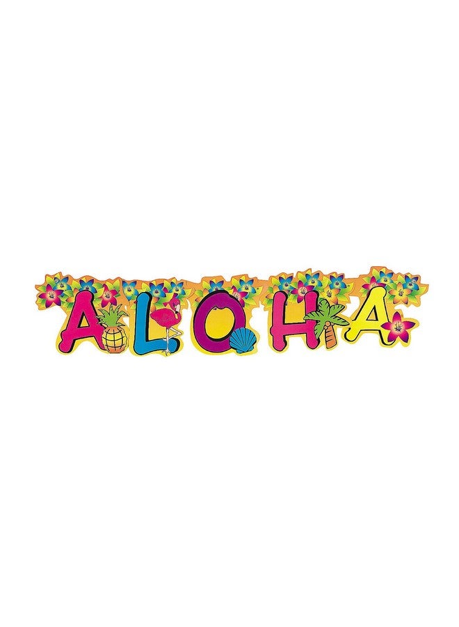 Fun Express Aloha Jointed Banner - Party Decor - 1 Piece - Image 1