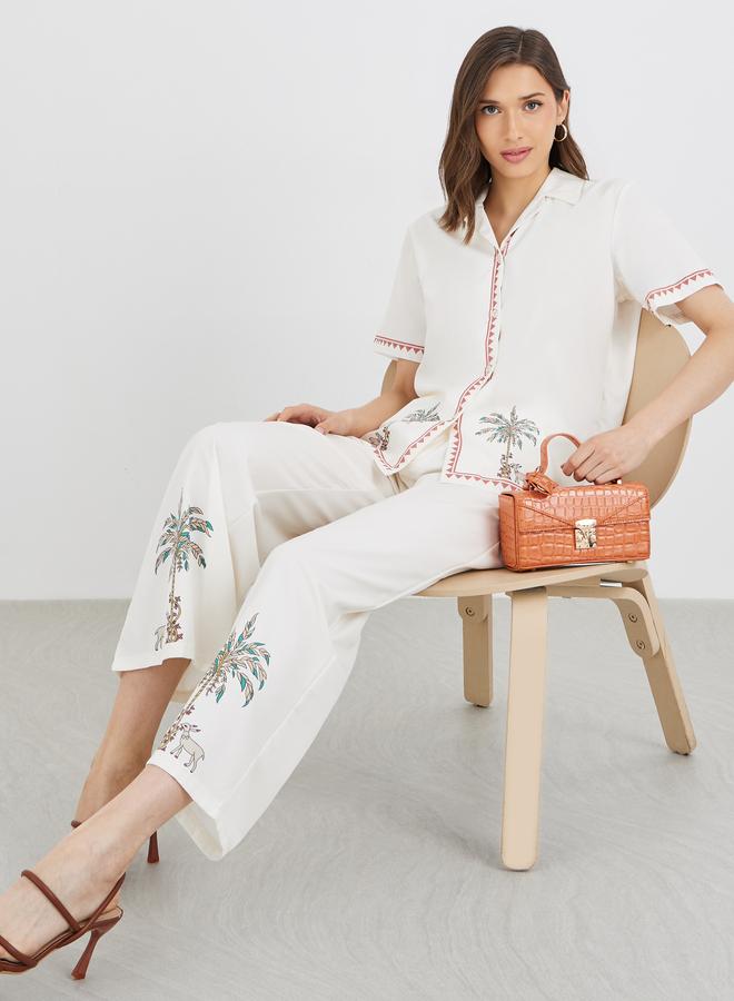 تايك تو طقم قميص وبنطلون مطبوع برسومات من تايك تو - Image 1