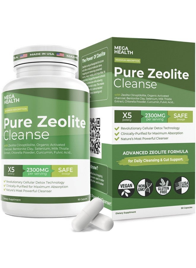 Generic 2300 MG Pure Zeolite Cleanse - Ultra-Fine Clinoptilolite Zeolite Detox, Activated Charcoal & Bentonite Clay - Maximum Absorption Formula with Fulvic Acid, Milk Thistle & Chlorella - Full Body Cleanse  - Image 1