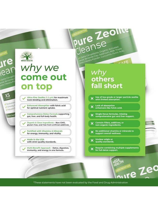 Generic 2300 MG Pure Zeolite Cleanse - Ultra-Fine Clinoptilolite Zeolite Detox, Activated Charcoal & Bentonite Clay - Maximum Absorption Formula with Fulvic Acid, Milk Thistle & Chlorella - Full Body Cleanse  - Image 5