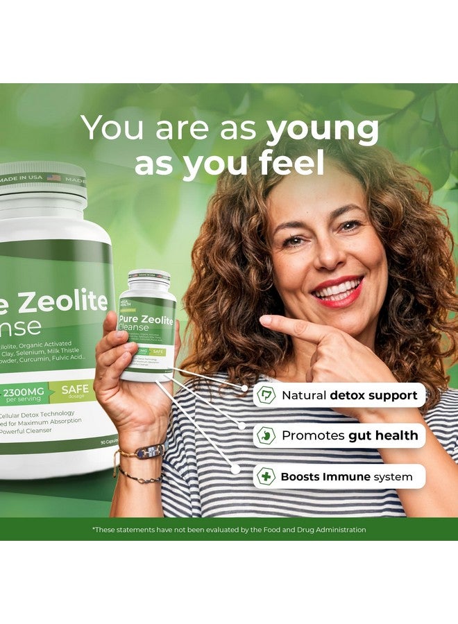 Generic 2300 MG Pure Zeolite Cleanse - Ultra-Fine Clinoptilolite Zeolite Detox, Activated Charcoal & Bentonite Clay - Maximum Absorption Formula with Fulvic Acid, Milk Thistle & Chlorella - Full Body Cleanse  - Image 2