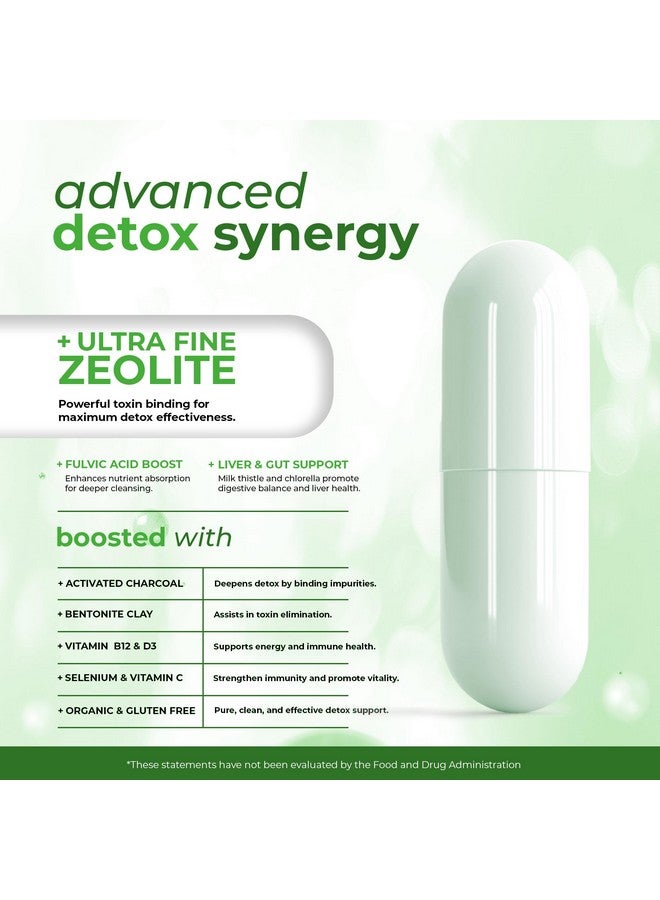 Generic 2300 MG Pure Zeolite Cleanse - Ultra-Fine Clinoptilolite Zeolite Detox, Activated Charcoal & Bentonite Clay - Maximum Absorption Formula with Fulvic Acid, Milk Thistle & Chlorella - Full Body Cleanse  - Image 4