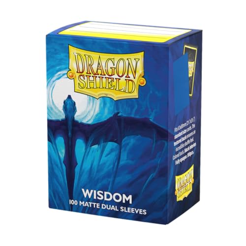 Dragon Shield Matte Dual Standard Size Card Sleeves 100 CT Smooth Tough Premium TCG Sleeves Compatible with Pokemon Flesh Blood One Piece Magic The Gathering Wisdom - Image 1