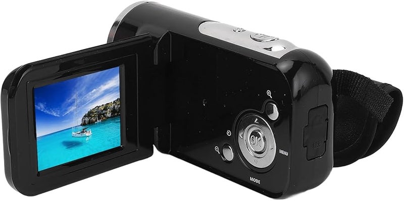 Black 16MP 1080P Video Camera with 16X Digital Zoom Rotating Screen USB Travel - Image 4