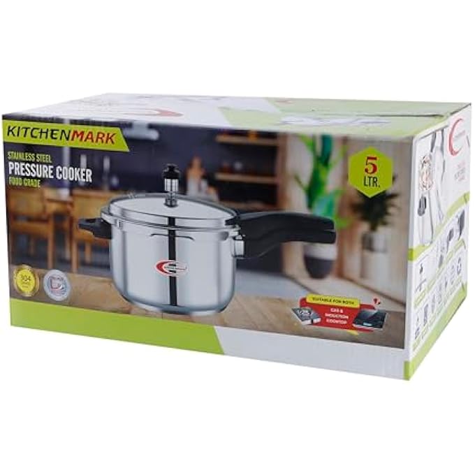 Kitchenmark Stainless Steel Pressure Cooker 5 Ltr - Image 4
