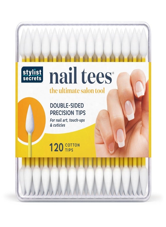 Fran Wilson NAIL TEES COTTON TIPS 120 Count (12 PACK) - The Ultimate Nail Tool, Multi-Purpose Double-sided Swabs with Pointed Ends for Precise Touch-ups and the Perfect At-Home Manicure & Pedicure - Image 1