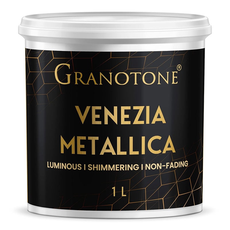 GRANOTONE Acrylic Venezia Metallic Colour, Non-Fading & Shimmering Metallic Acrylic Paint with Rich Pigments, Non-Toxic Metallic Colours Ideal for Kids, Artist & Beginners, 1 L (Copper) - Image 1