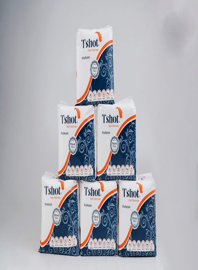 Tshot PRIME PACK Soft Facial Tissue Paper (Each Pack 100 Tissue ) (Pack Of 6) - Image 1