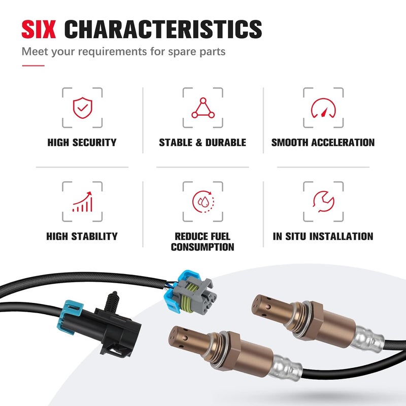 QIJIAUTO O2 Oxygen Sensor Upstream and Downstream 15282 234-4018 for Buick and Cadillac - Image 5