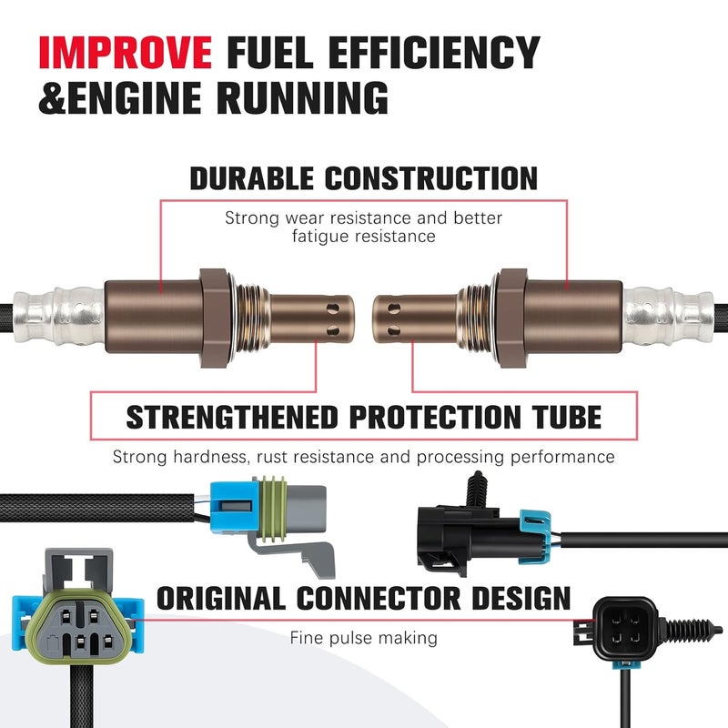 QIJIAUTO O2 Oxygen Sensor Upstream and Downstream 15282 234-4018 for Buick and Cadillac - Image 4