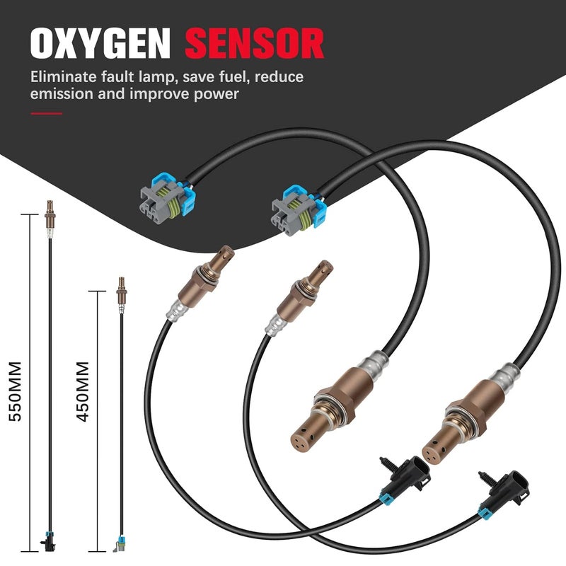 QIJIAUTO O2 Oxygen Sensor Upstream and Downstream 15282 234-4018 for Buick and Cadillac - Image 2
