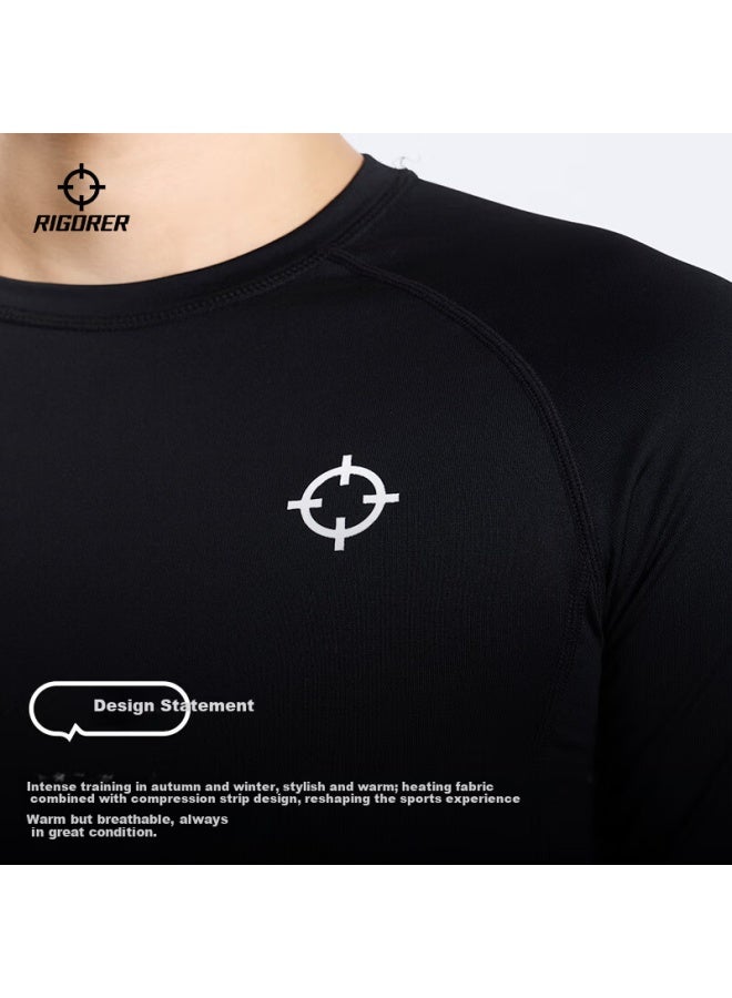Rigorer Thermal Compression Shirt Winter Men's Running Training Fitness High Elastic Quick-dry Warm Long Sleeve Functional Underwear - Image 2