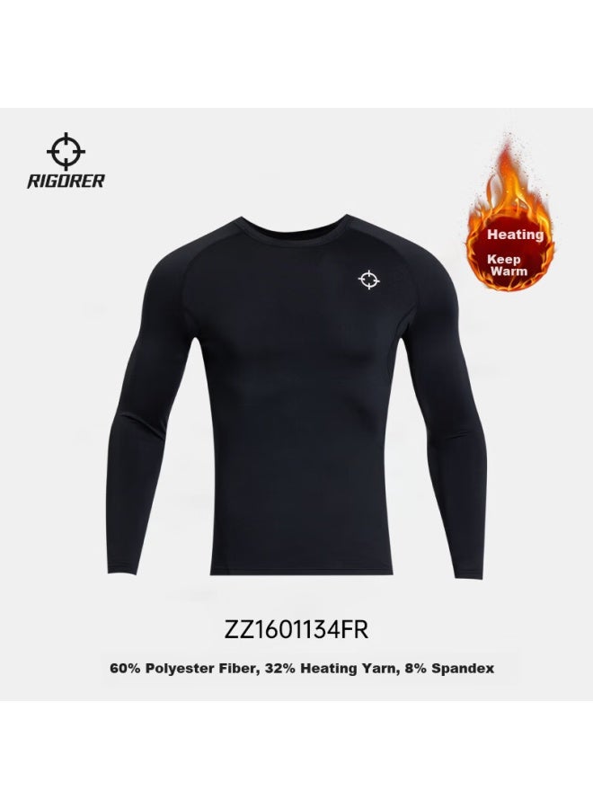 Rigorer Thermal Compression Shirt Winter Men's Running Training Fitness High Elastic Quick-dry Warm Long Sleeve Functional Underwear - Image 1