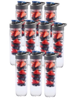 Hans Larsen Pack of 10 Fruit Infuser Water BPA-Free Sports Bottle  - Image 1