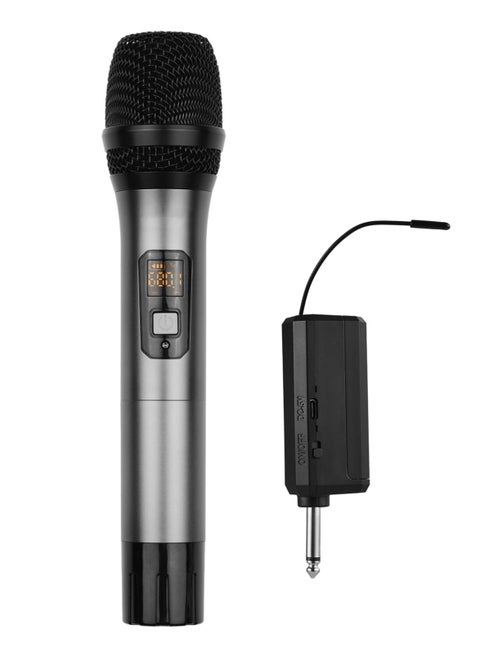UHF Wireless Microphone System with Handheld Cardioid Microphone and Receiver 16 Channels for Video Live Broadcast Interview