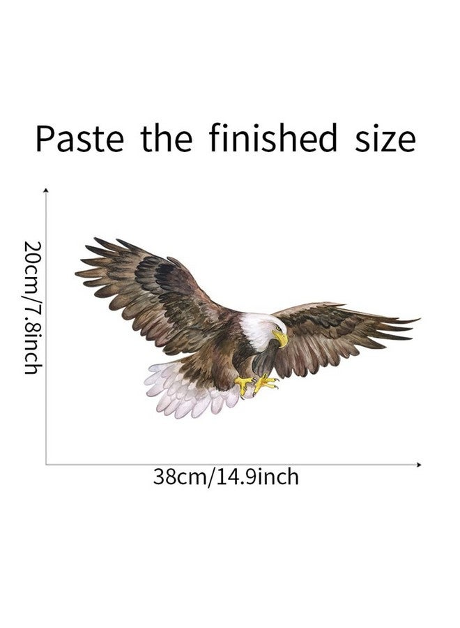 Boodecal Watercolor Painting Cool Wild Bald Eagle America Bird Wall Stickers Removable Wall Decals Peel and Stick Wall Art Decorations Home Decor for Kid Nursery Baby Bedroom Living Room Playing Room - Image 5