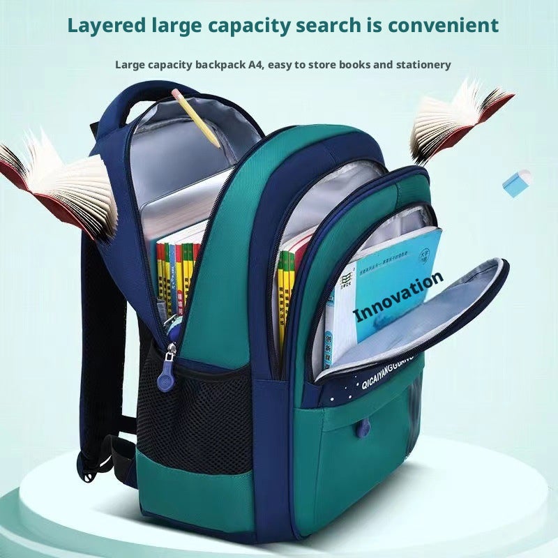 Kids Backpack for School, Large Capacity, Spine Protection, Lightweight - Image 2