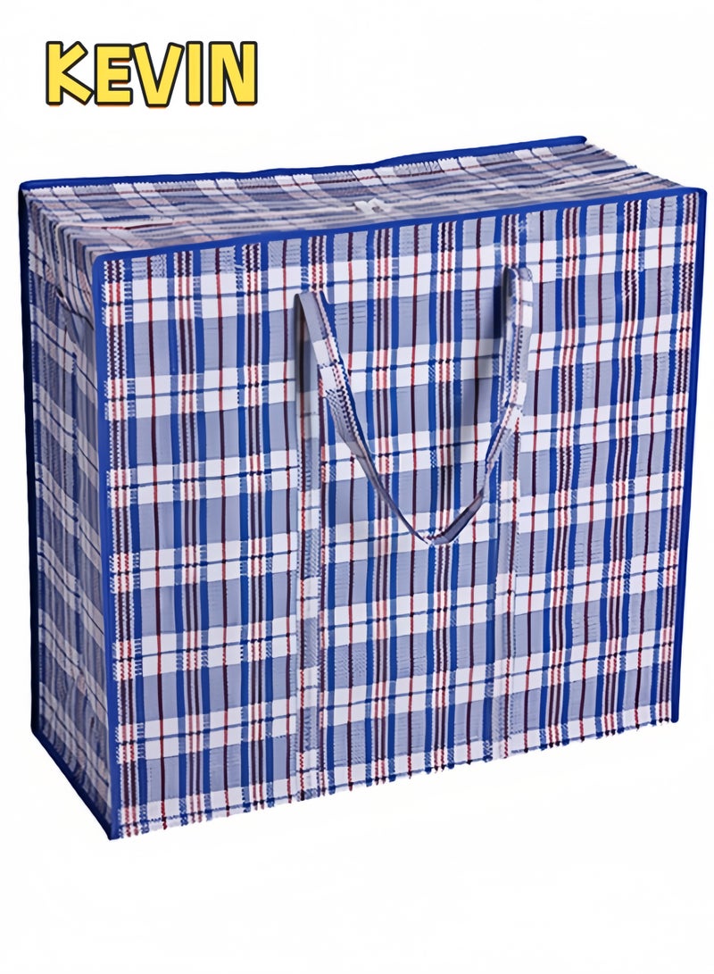 كيفن مجموعة من 4 أكياس تخزين قوية للغسيل - أكياس كبيرة للنقل/التسوق بسحاب ومقابض - حقيبة تخزين بسحاب قابلة لإعادة الاستخدام، حقائب تنظيم كبيرة جدًا من النايلون المتين للأغطية والبطانيات والوسائد والأقمشة - Image 5