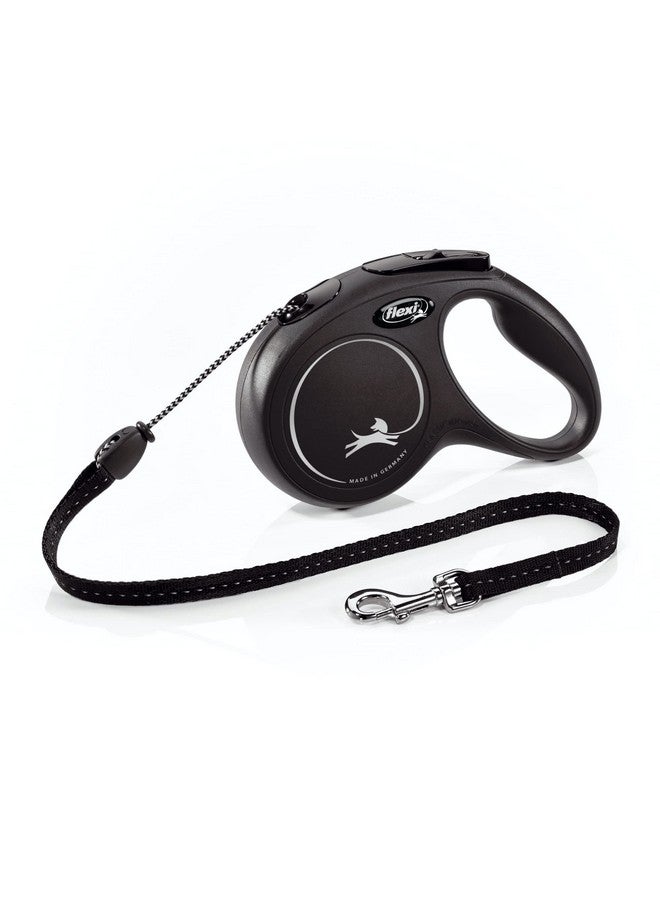 فلكسي مقود فليكسي نيو كلاسيك القابل للسحب للكلاب متوسطة الحجم حتى وزن 44 رطلاً - 16 قدمًا، أسود | مقود مانع للتشابك للمشي مع فرامل بيد واحدة، وإيقاف مؤقت، وقفل | منتج ألماني عالي الجودة - Image 1