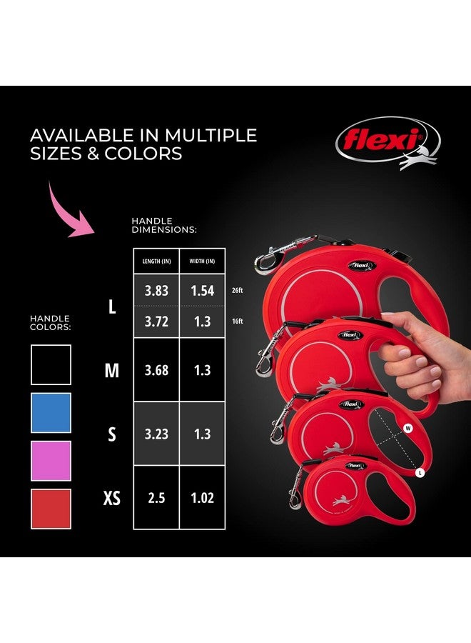 فلكسي مقود فليكسي نيو كلاسيك القابل للسحب للكلاب متوسطة الحجم حتى وزن 44 رطلاً - 16 قدمًا، أسود | مقود مانع للتشابك للمشي مع فرامل بيد واحدة، وإيقاف مؤقت، وقفل | منتج ألماني عالي الجودة - Image 5