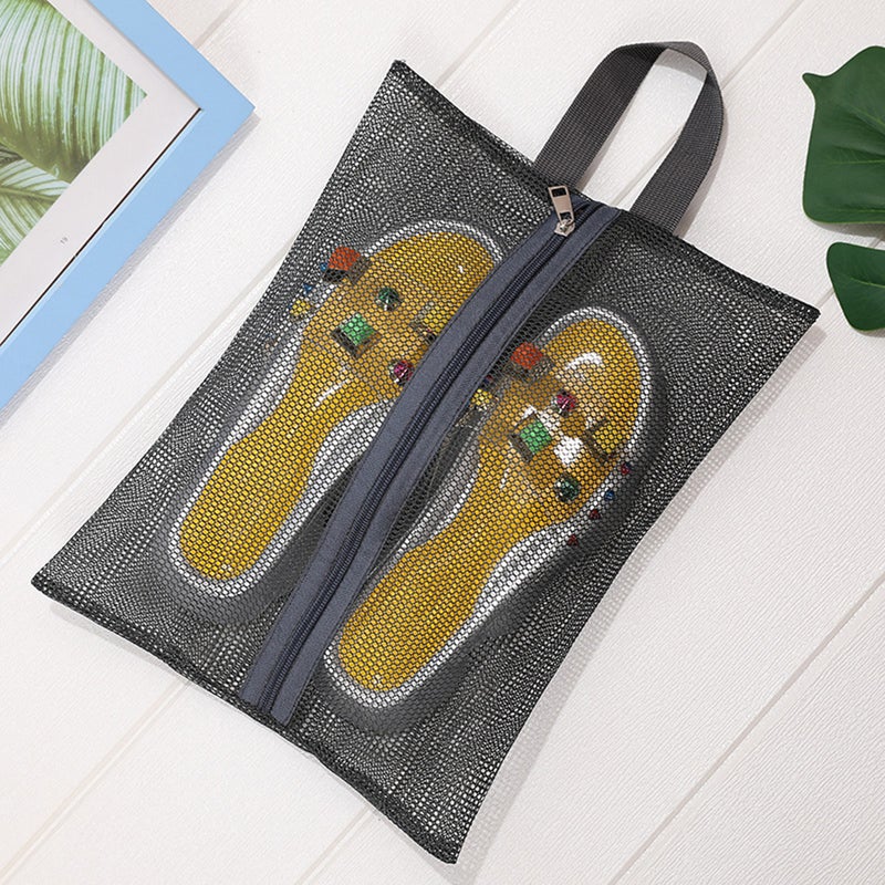 3 Packs Mesh Shower Bag Shoes Bag Portable Wash Bag Quick Dry Toiletry Case Cosmetic Bag Shower Organizer for Bathroom Dorms Beach Camping Shopping Travelling - Image 2