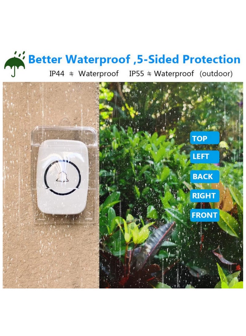 1Pc Waterproof Transparent Protective Cover For Wireless Doorbell Home Outdoor Doorbell Cover Household Doorbell Protection Shield Durable Weatherproof Bell Guard Safe Clear Case  - Image 4