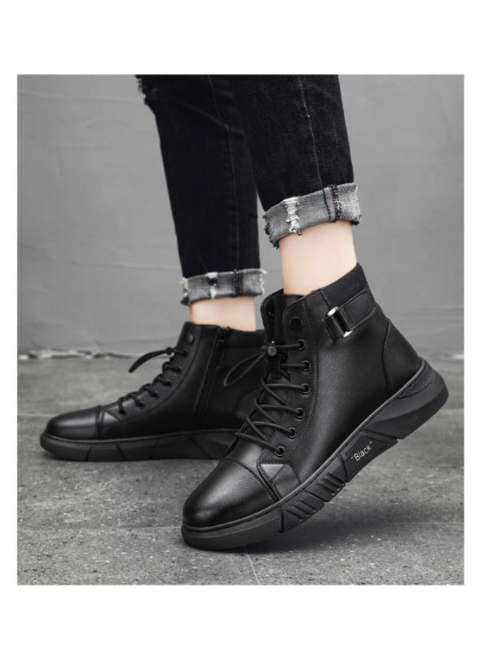 KUYING New Men's Casual Leather Boots - Image 3