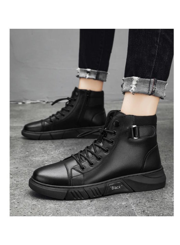 KUYING New Men's Casual Leather Boots - Image 4