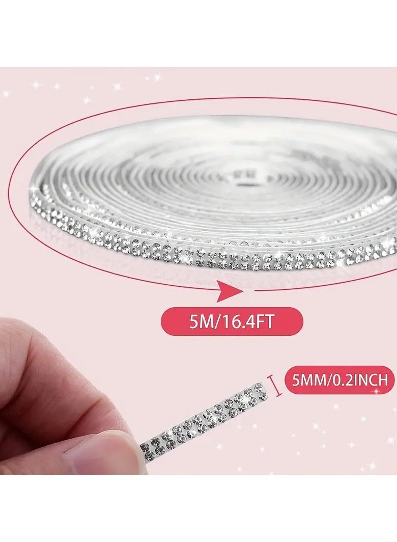 ٥ أمتار من ملصقات الزينة بمثقاب الماء للسيارة – ملصقات لامعة قابلة للصق، مثالية للسيارات، الملابس، الأحذية، الحرف اليدوية، وتخصيص الإكسسوارات - Image 4