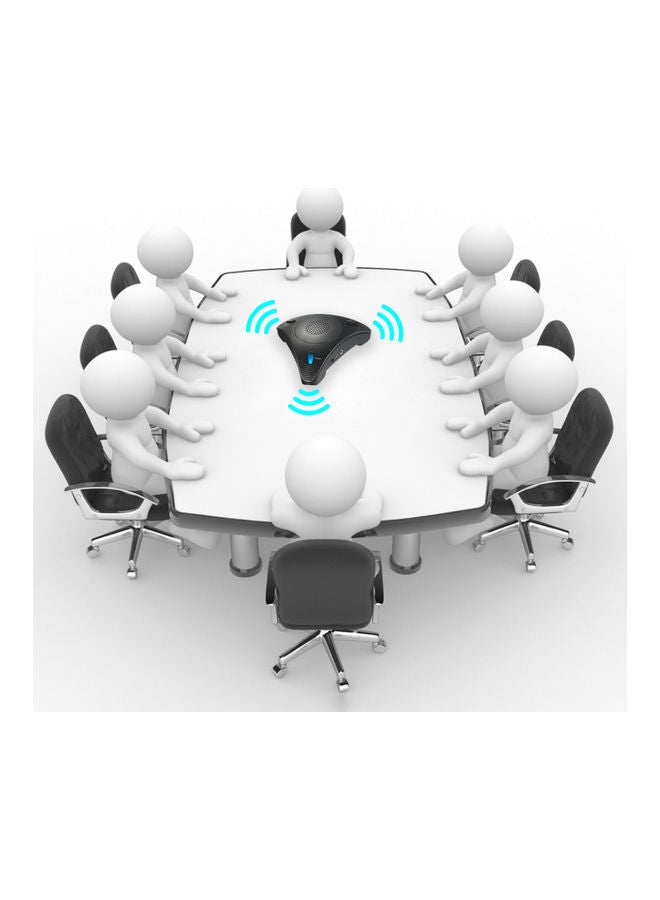 USB Conference Computer Microphone  With Speaker Black - Image 2