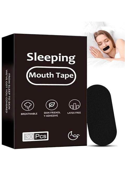 30 packs of sleep patches, sleep tape, sleep tape designed for lip contact, oral sleep tape to improve nasal breathing and reduce snoring - stop snoring aid for men and women