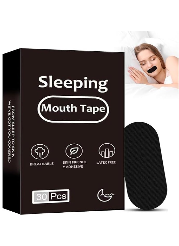 30 packs of sleep patches, sleep tape, sleep tape designed for lip contact, oral sleep tape to improve nasal breathing and reduce snoring - stop snoring aid for men and women