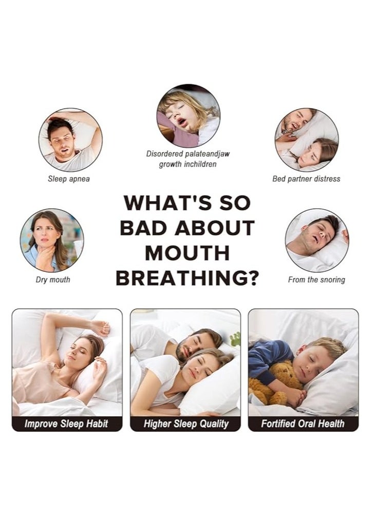 30 packs of sleep patches, sleep tape, sleep tape designed for lip contact, oral sleep tape to improve nasal breathing and reduce snoring - stop snoring aid for men and women