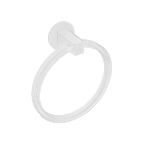 GLOXY Unbreakable Oval Shape Transparent Wall Mount ABS Towel Ring/Towel Holder/Napkin Ring Usable for Bathroom and Wash Basin Area, Kitchen Bathroom Accessories - Image 2