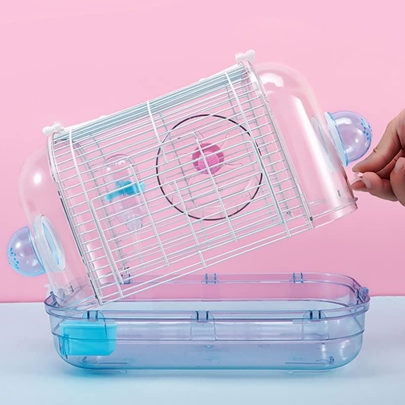 Pink Travel Bird Cage Clear ABS Detachable Ventilation Outdoor Carrier Easy Carry - Image 4