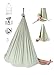 Marlowe & Co Marlowe  Co Sensory Swing for Kids Indoor Outdoor Therapy Pod Cocoon Swing for Autism ADHD SPD Double Layer Cotton Hammock Swing Holds 200 lbs 360 Swivel Hardware Included Desert Sage - Image 2