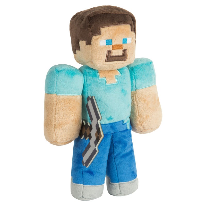 JINX Minecraft Steve Plush Stuffed Toy, Multi-Colored, 12" Tall - Image 1