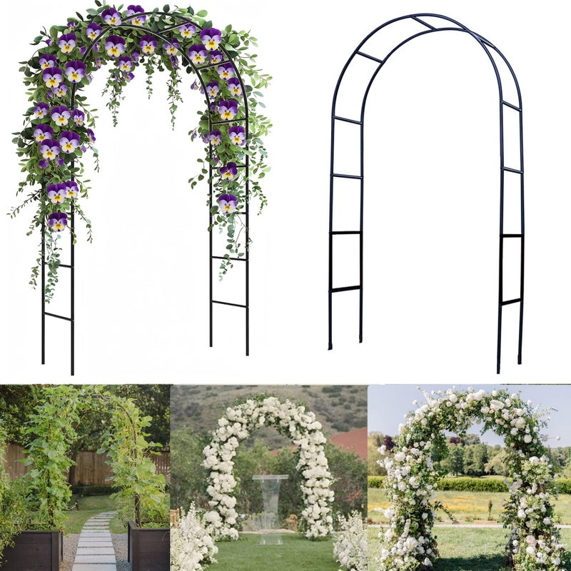Bnecnet Garden Arch Trellis for Climbing Plants Outdoor 46 78Ft 100 Metal Sturdy Garden Arbor with RustProof Coating Garden Arch for Climbing Plants Party Wedding Arch Decoration - Image 2