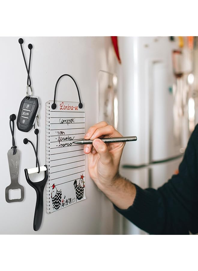 erorex Reusable Magnetic Silicone Cable Ties With Strong Magnet For Bundling And Organizing Holding Stuff Book Markers Fridge Magnets 19Cm 10 Black - Image 2